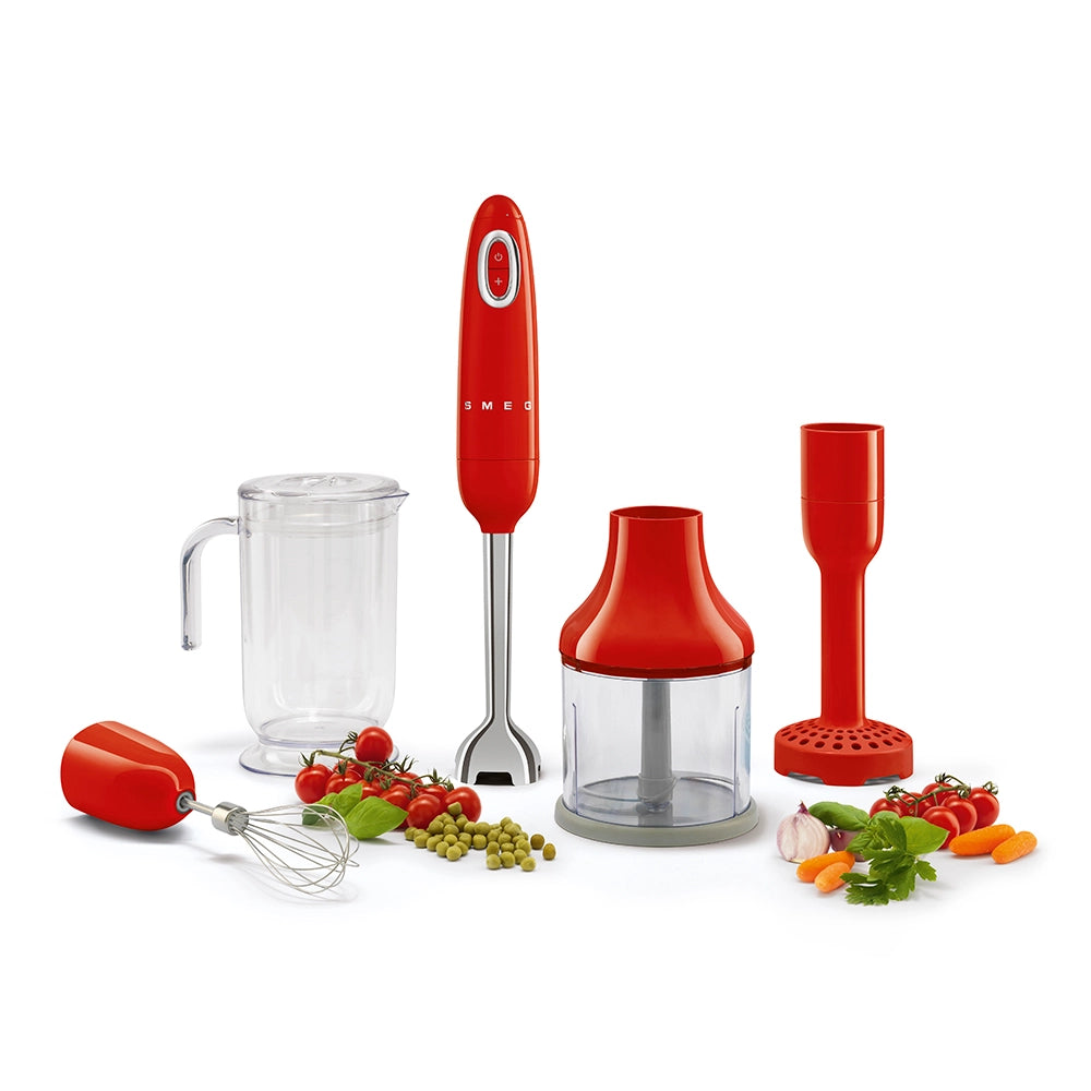 Frullatore a immersione con accessori SMEG ROSSO