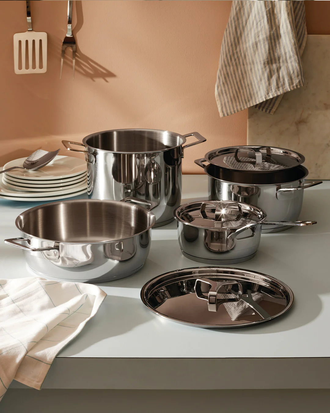 Set di pentole 7 pezzi ALESSI Pot&Pans